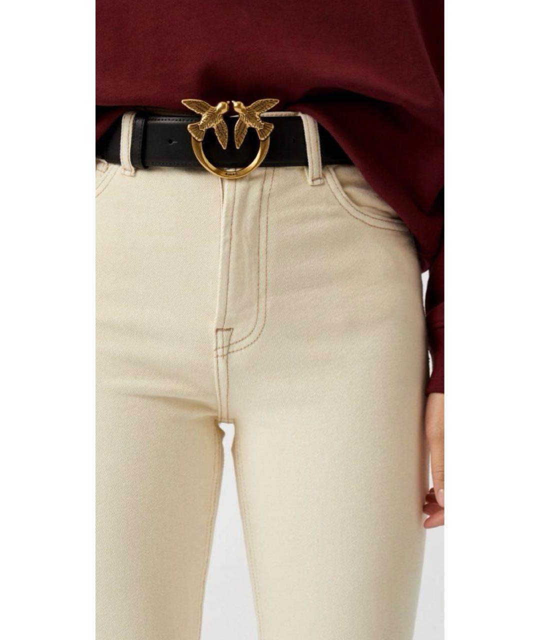 PINKO Черный кожаный ремень, фото 5