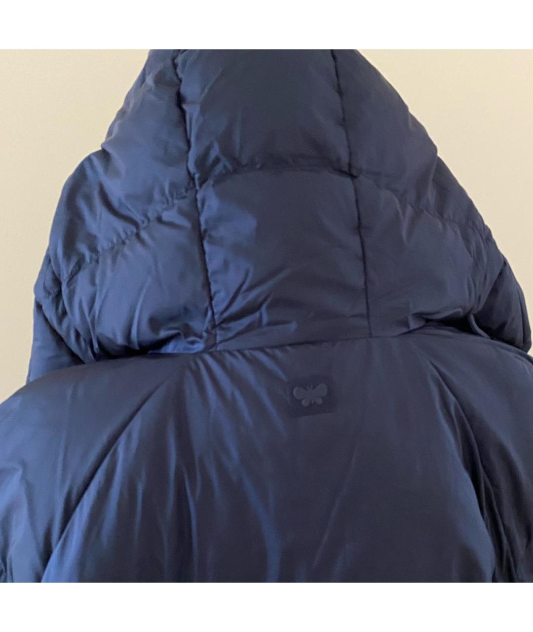 WEEKEND MAX MARA Темно-синий полиэстеровый пуховик, фото 3