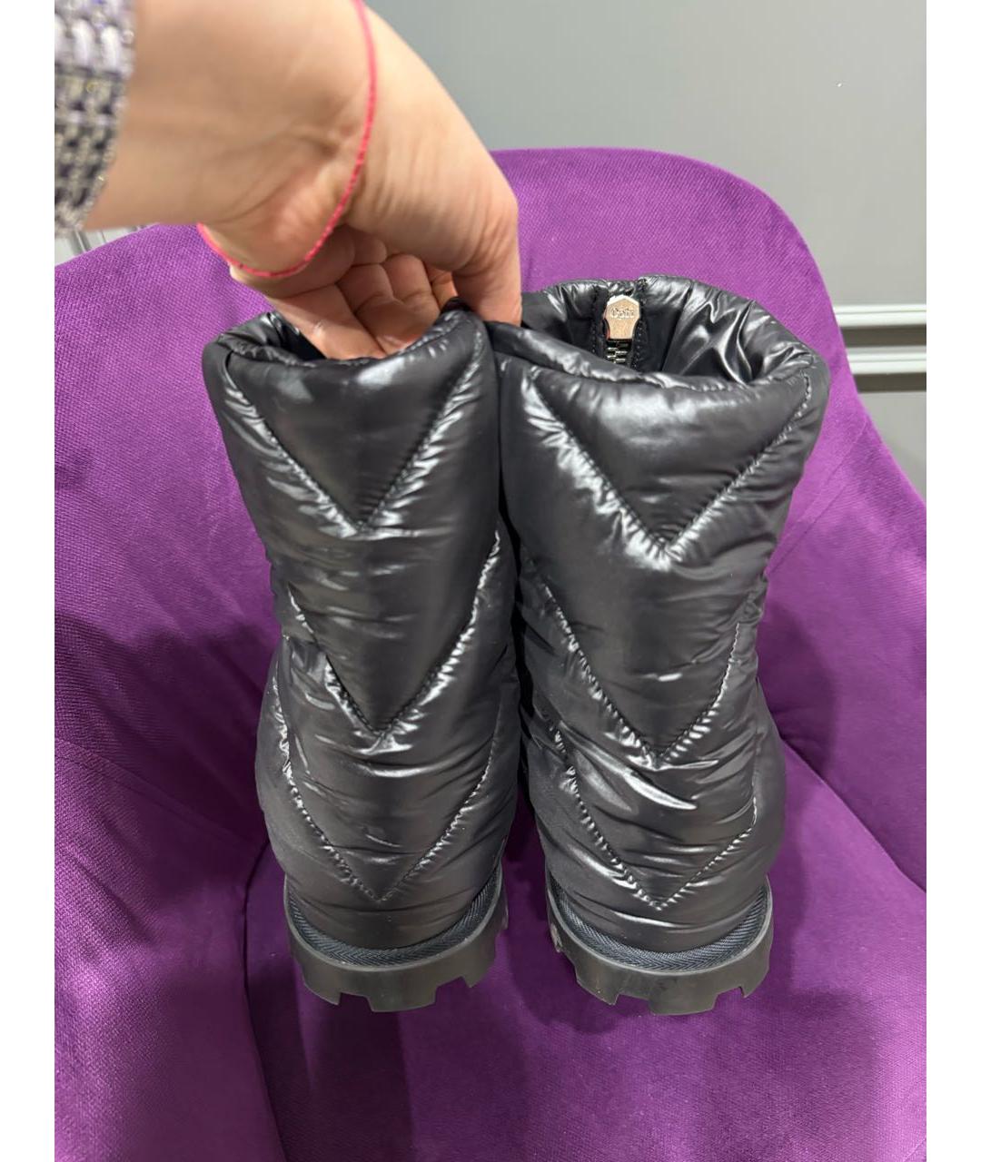 MIU MIU Черные синтетические полусапоги, фото 4