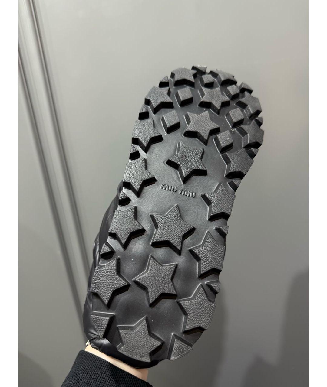 MIU MIU Черные синтетические полусапоги, фото 6