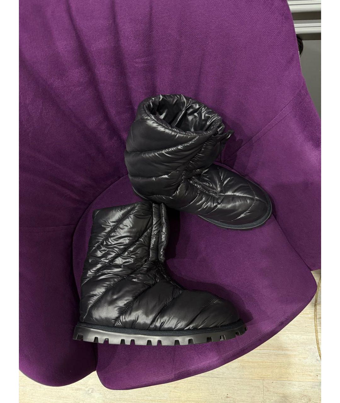 MIU MIU Черные синтетические полусапоги, фото 2