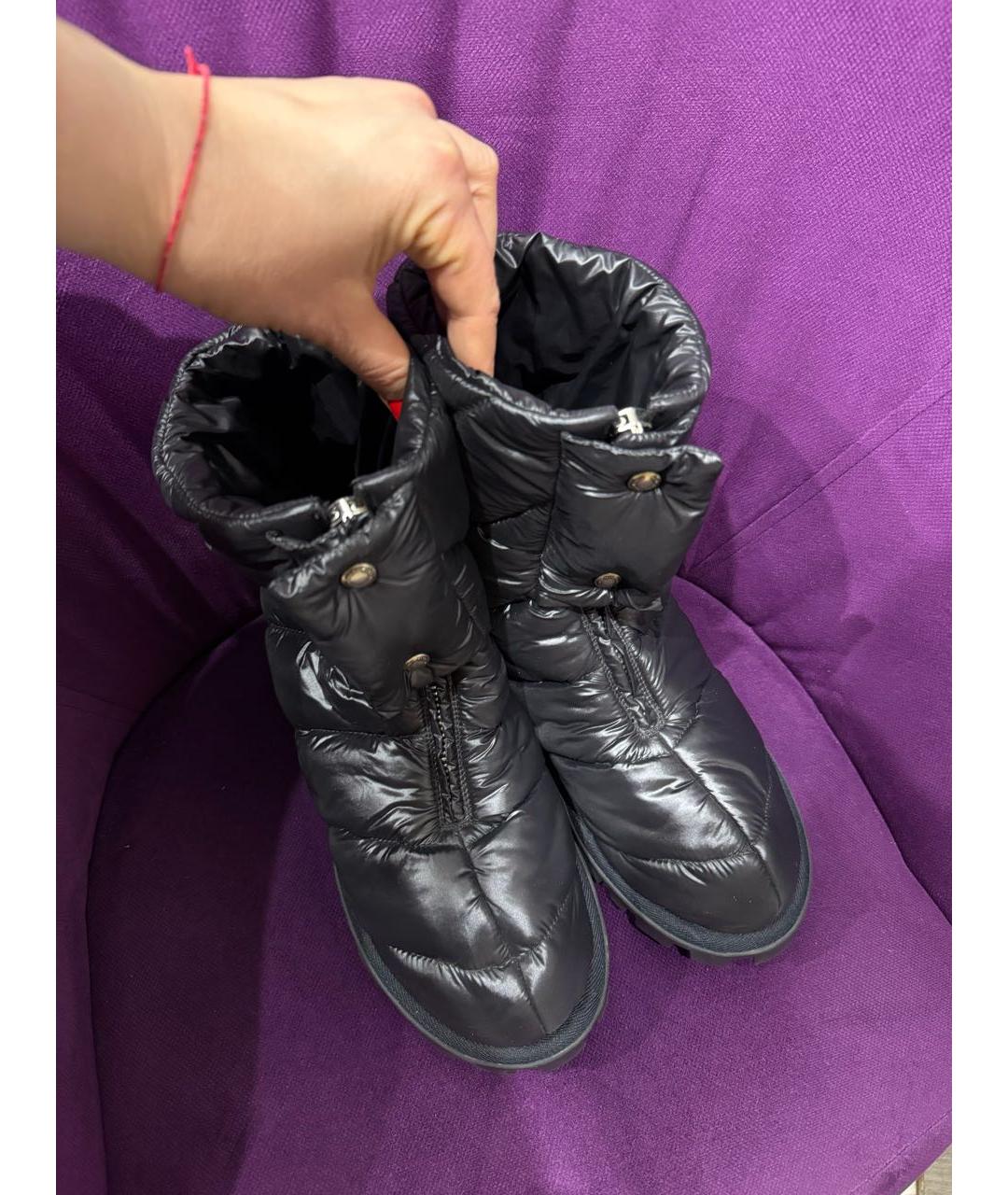 MIU MIU Черные синтетические полусапоги, фото 5