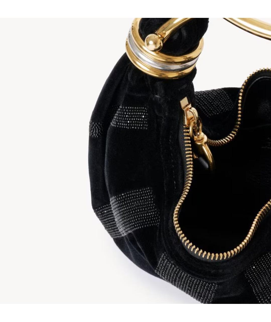 CHLOE Черная сумка с короткими ручками, фото 4