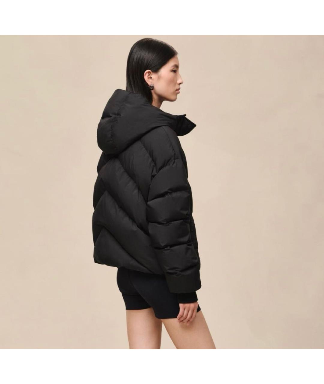 HERMES Черный полиэстеровый пуховик, фото 3