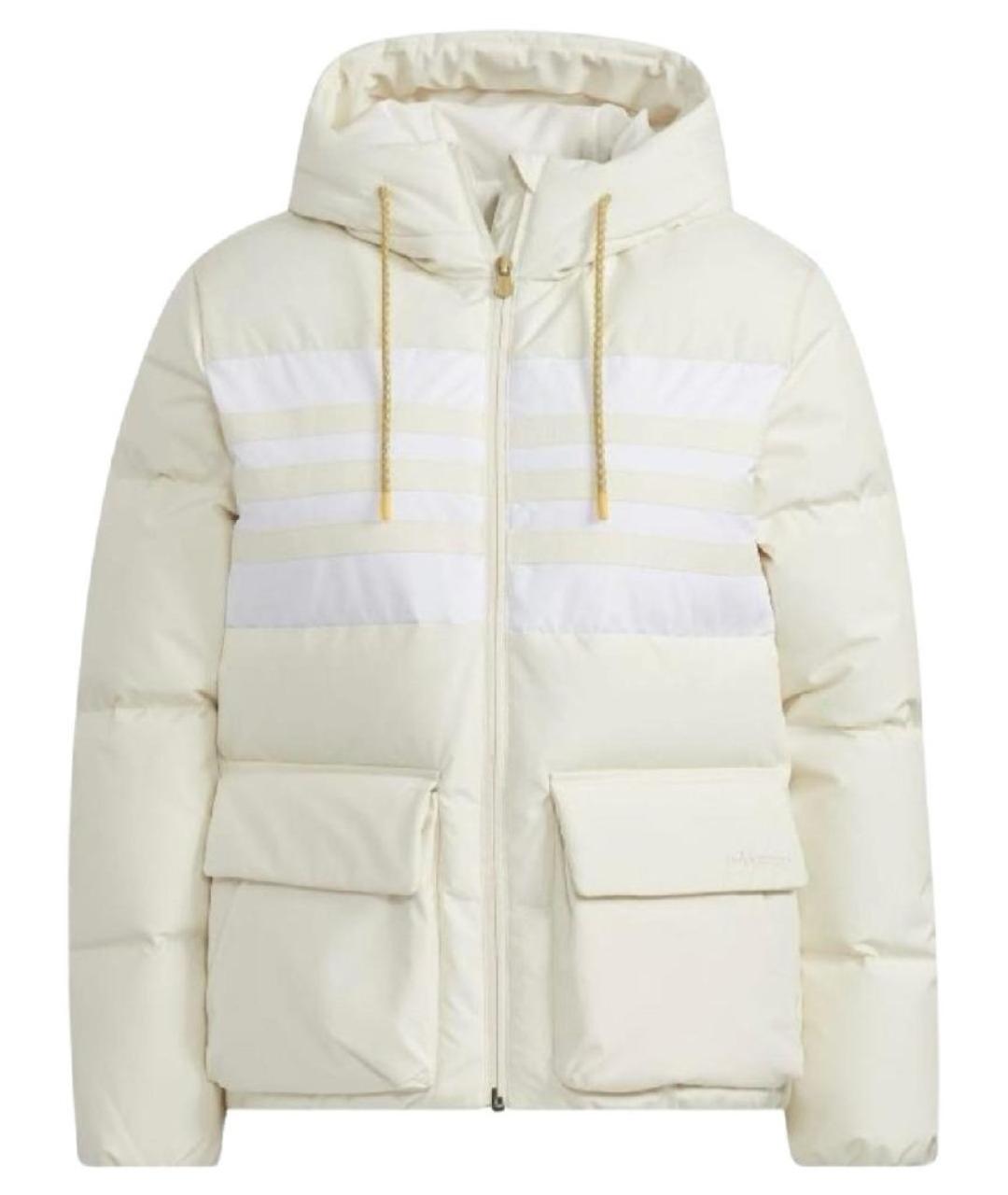 ADIDAS Белый полиэстеровый пуховик, фото 1