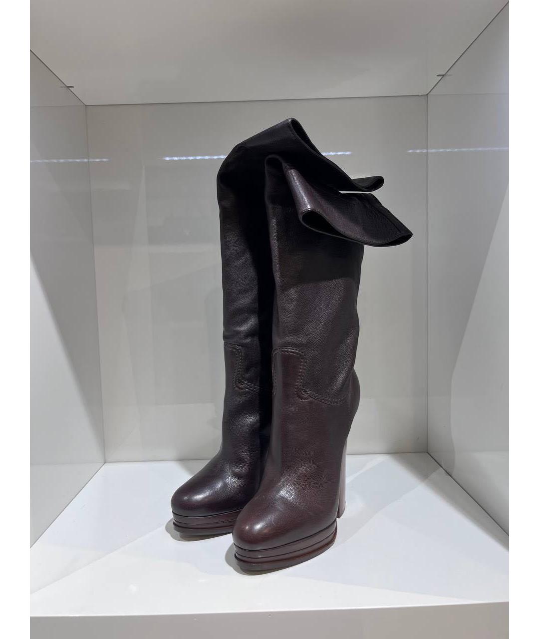 CASADEI Коричневые кожаные сапоги, фото 2