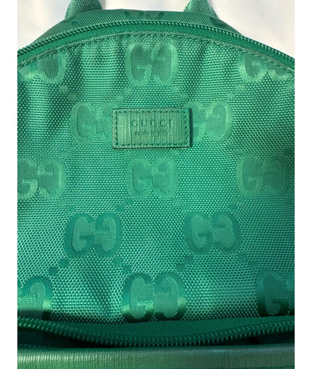GUCCI Зеленый тканевый рюкзак, фото 6