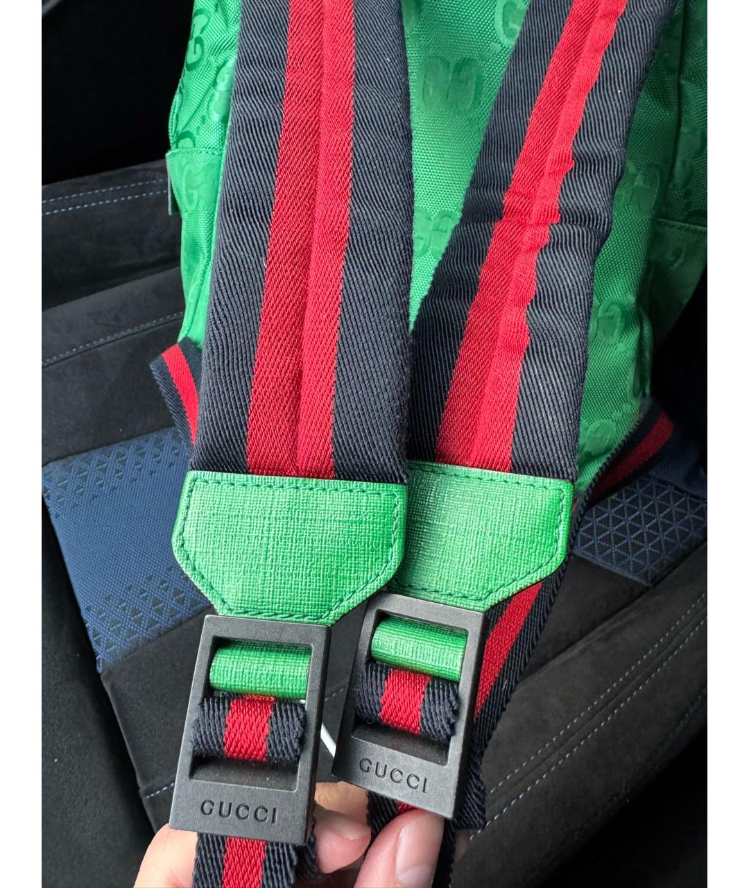 GUCCI Зеленый тканевый рюкзак, фото 4