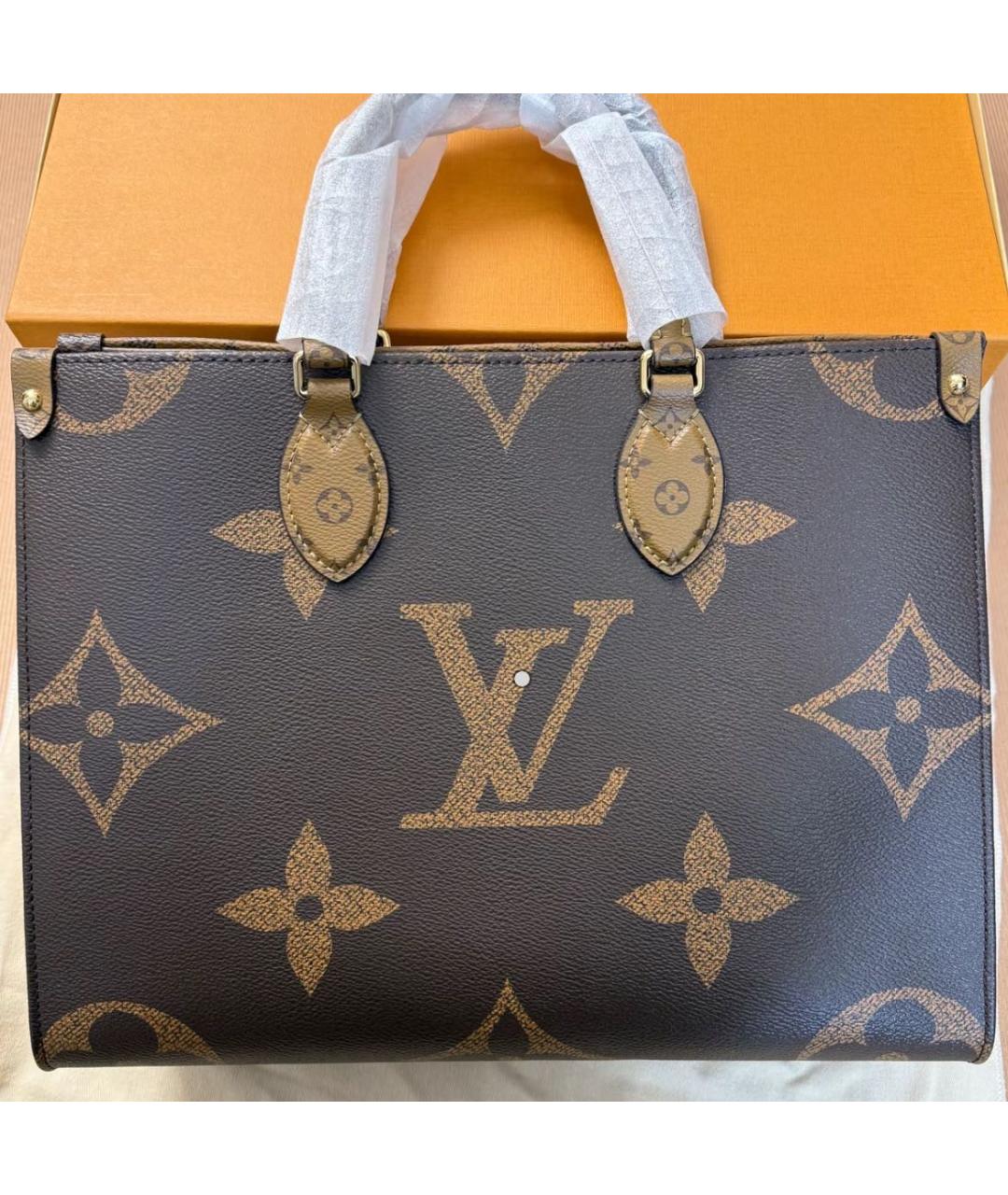 LOUIS VUITTON Коричневая сумка с короткими ручками, фото 2