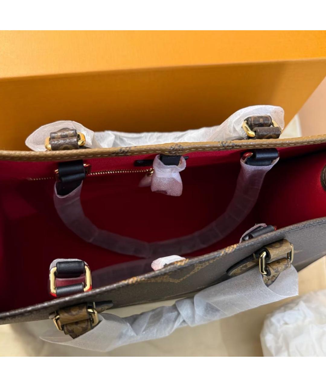 LOUIS VUITTON Коричневая сумка с короткими ручками, фото 4