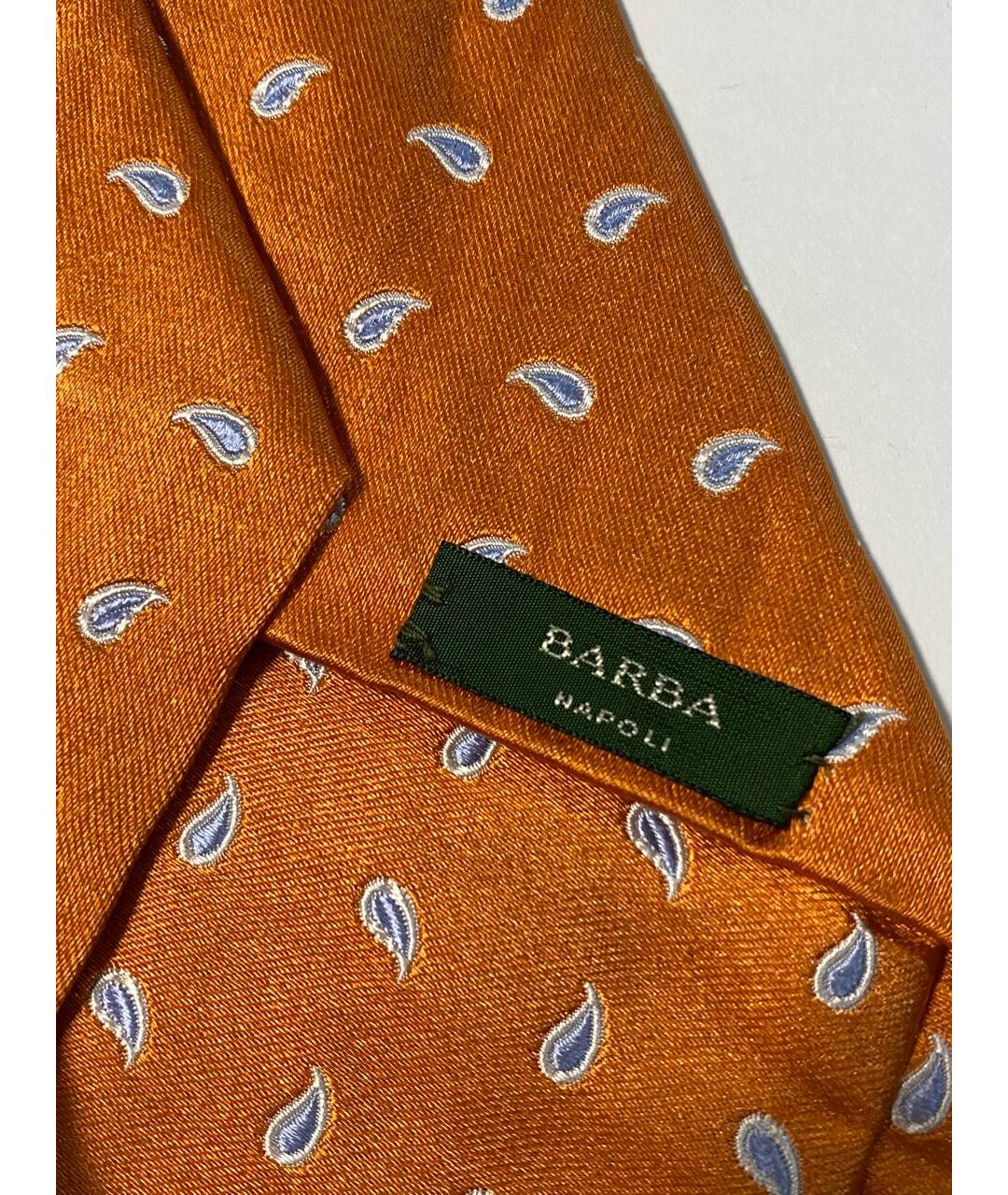 BARBA Оранжевый шелковый галстук, фото 3