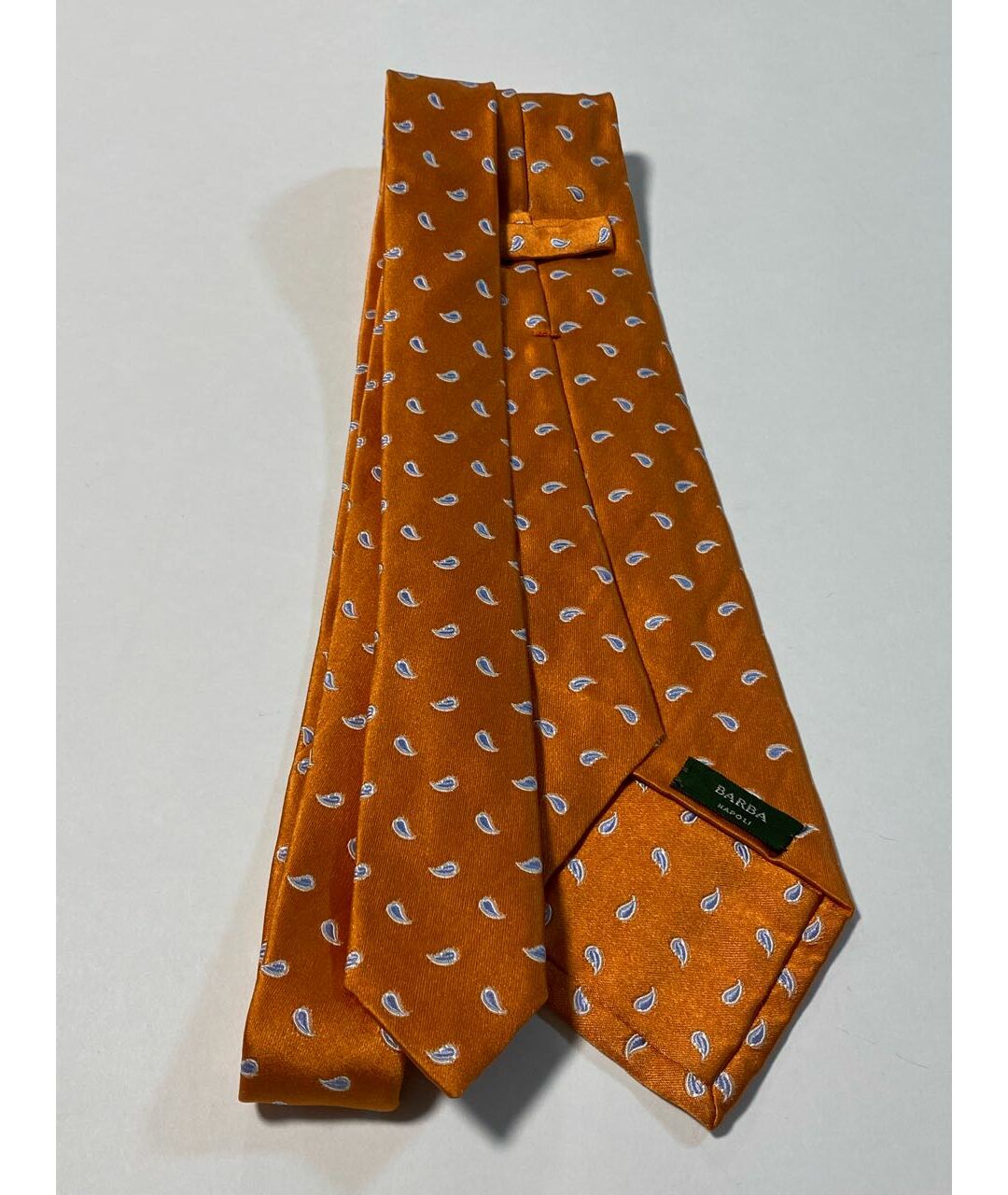 BARBA Оранжевый шелковый галстук, фото 2