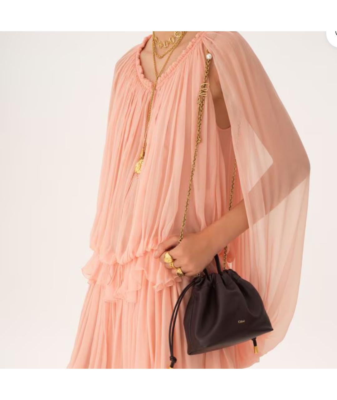 CHLOE Бордовая кожаная сумка через плечо, фото 2