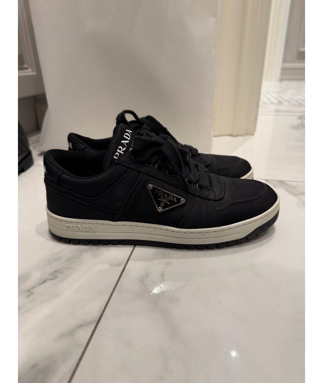 PRADA Черные текстильные кеды, фото 5