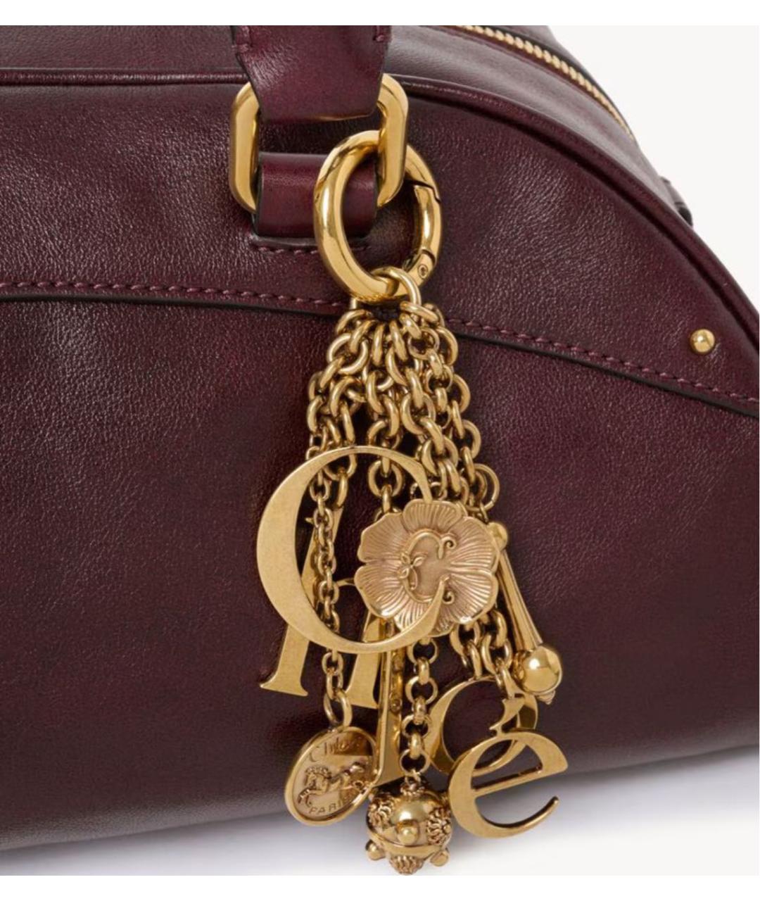 CHLOE Коричневая кожаная сумка с короткими ручками, фото 4