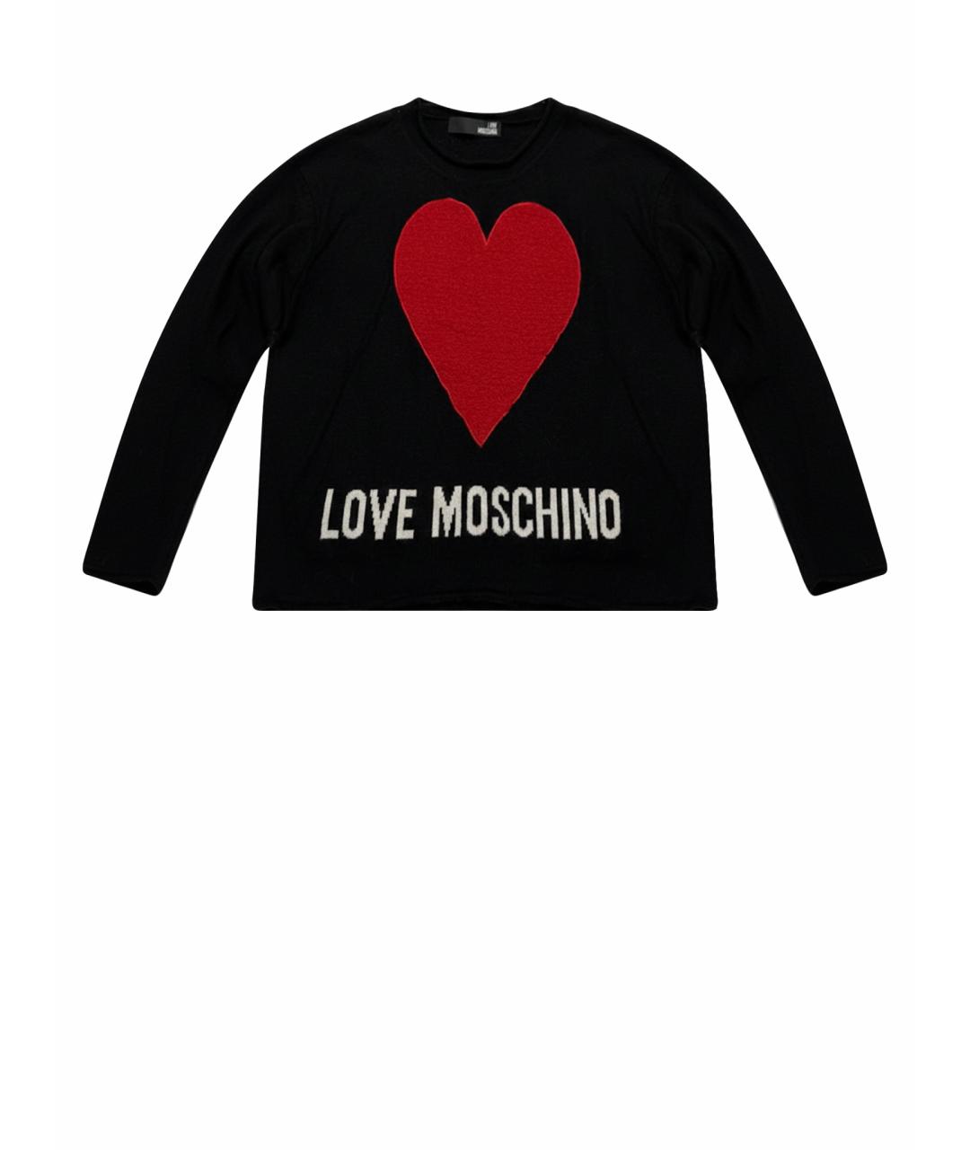 LOVE MOSCHINO Черный шерстяной джемпер / свитер, фото 1