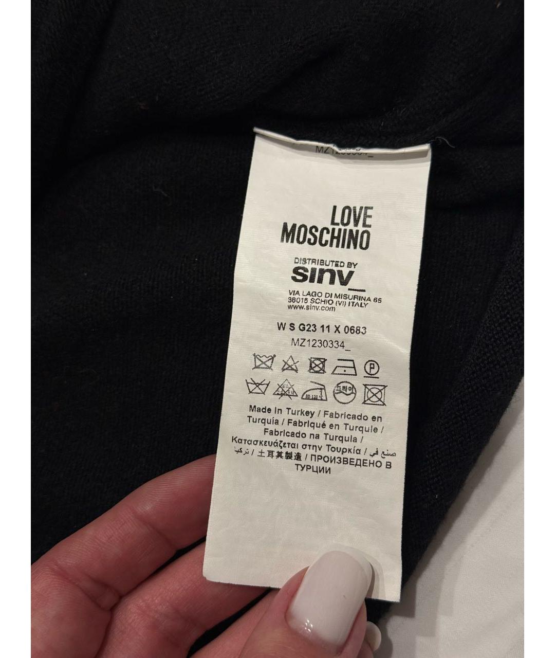 LOVE MOSCHINO Черный шерстяной джемпер / свитер, фото 3