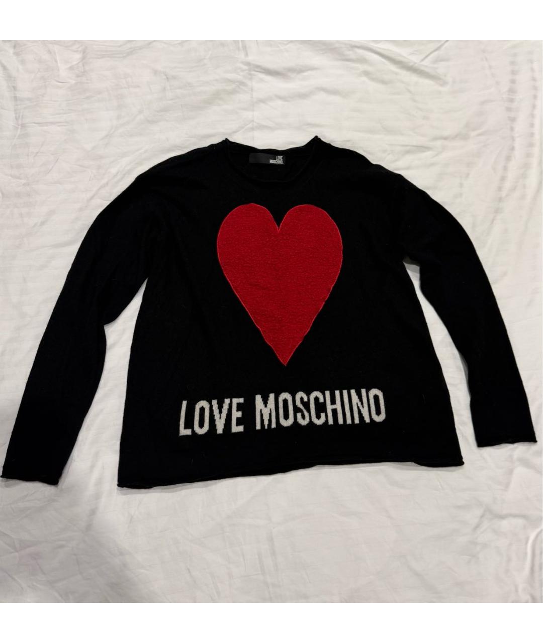 LOVE MOSCHINO Черный шерстяной джемпер / свитер, фото 5