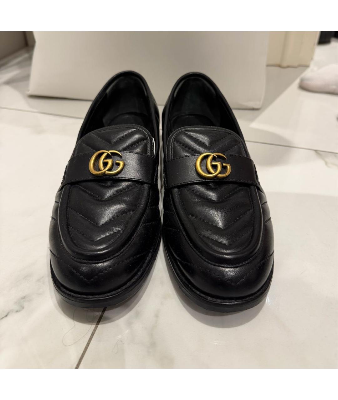 GUCCI Черные кожаные лоферы, фото 2