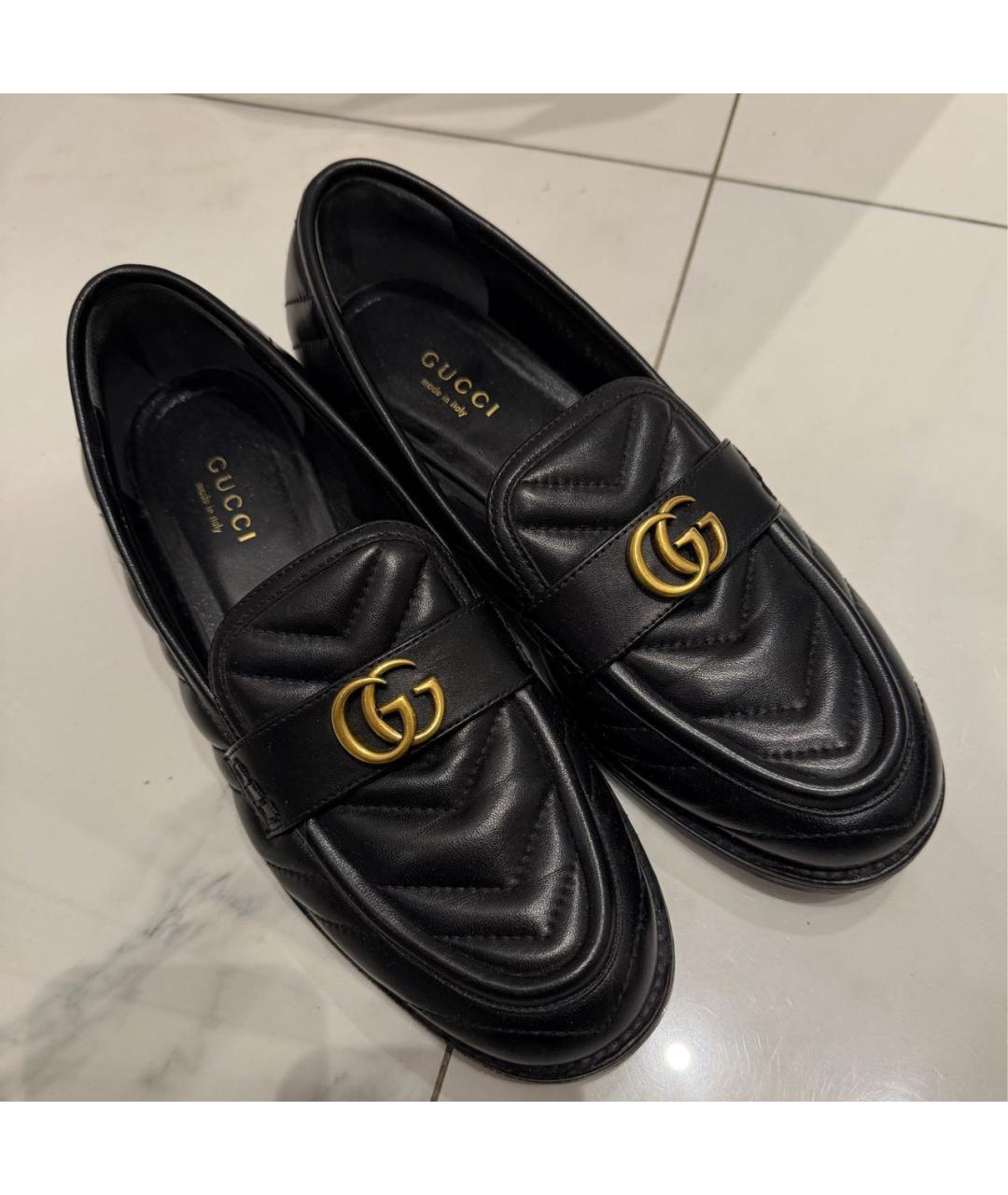 GUCCI Черные кожаные лоферы, фото 3