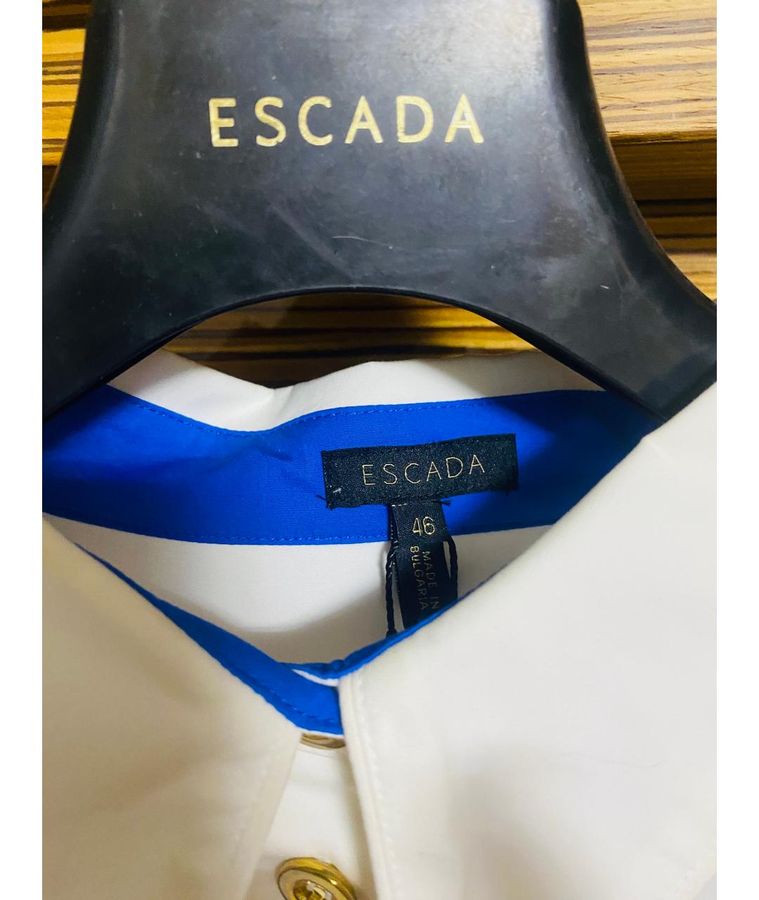 ESCADA Белый хлопко-эластановый костюм с брюками, фото 3