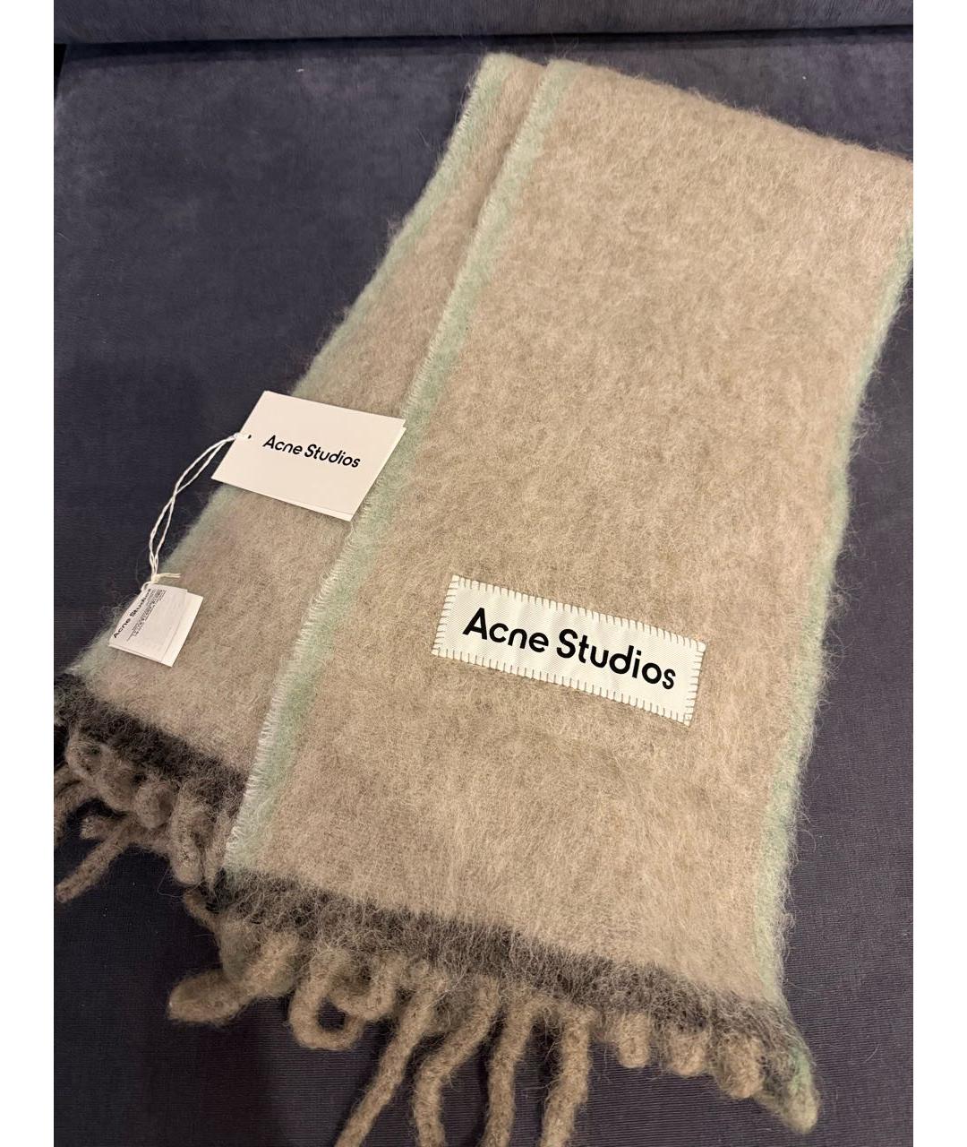 ACNE STUDIOS Мульти шерстяной шарф, фото 4