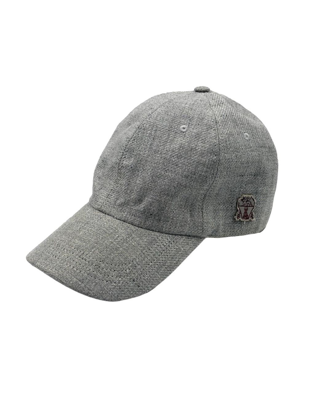 BRUNELLO CUCINELLI Серая хлопковая кепка/бейсболка, фото 4
