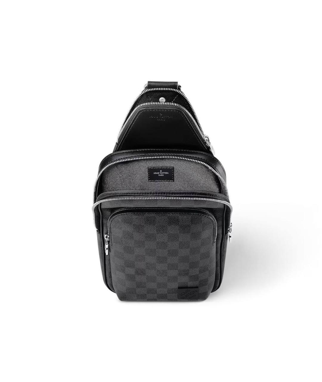 LOUIS VUITTON Антрацитовая сумка на плечо, фото 3