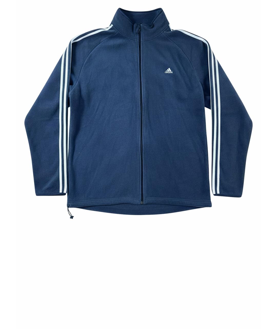 ADIDAS Темно-синяя хлопковая спортивная куртка, фото 1