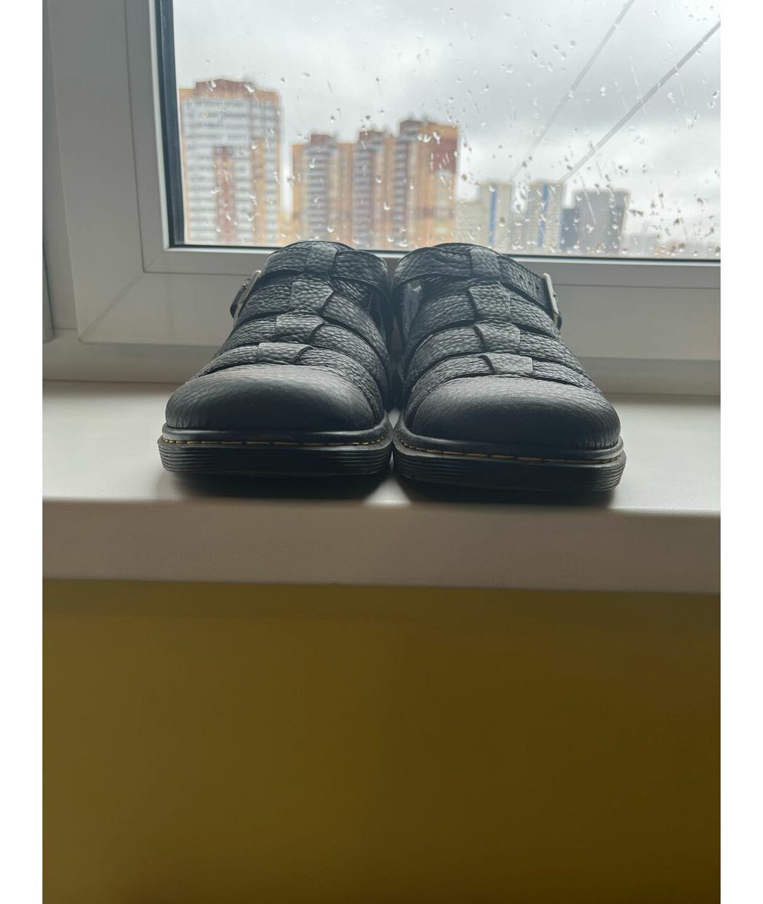 DR. MARTENS Черные кожаные сандалии, фото 4
