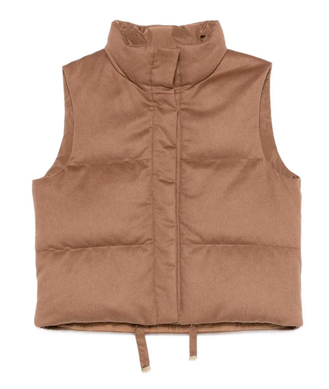 MAX MARA Коричневый шерстяной жилет, фото 1