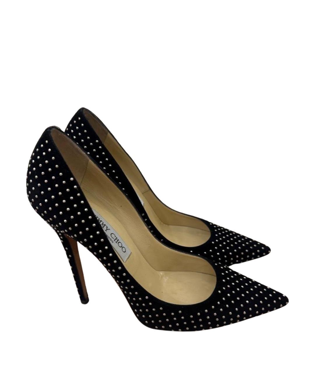 JIMMY CHOO Черные замшевые туфли, фото 1