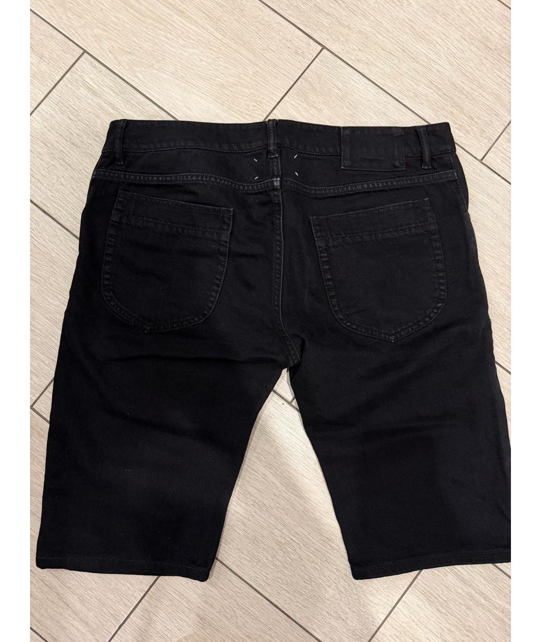 MAISON MARGIELA Черные хлопковые шорты, фото 2