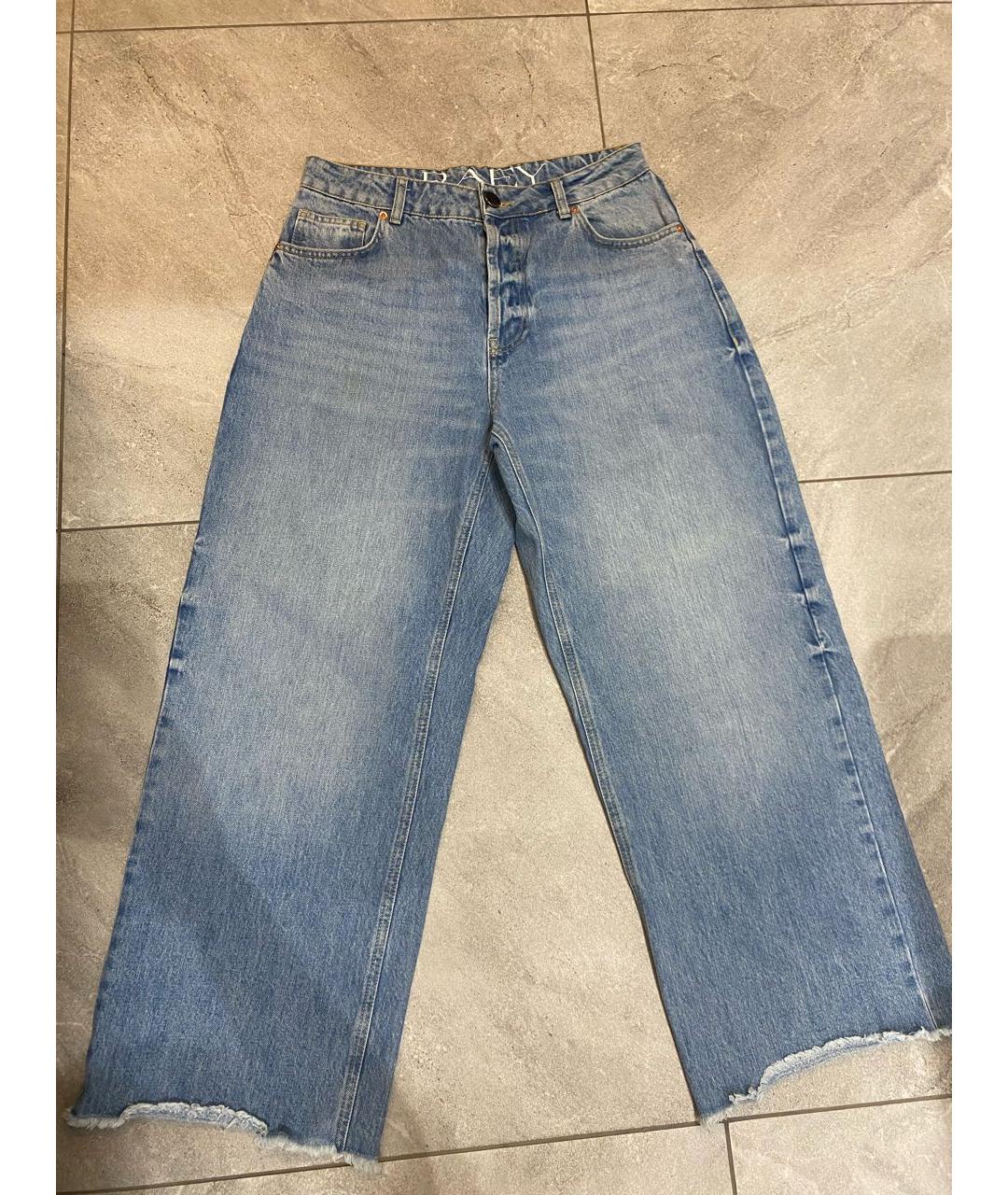 RAEY Голубые хлопковые прямые джинсы, фото 5