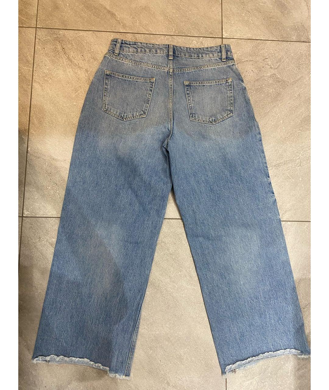 RAEY Голубые хлопковые прямые джинсы, фото 2