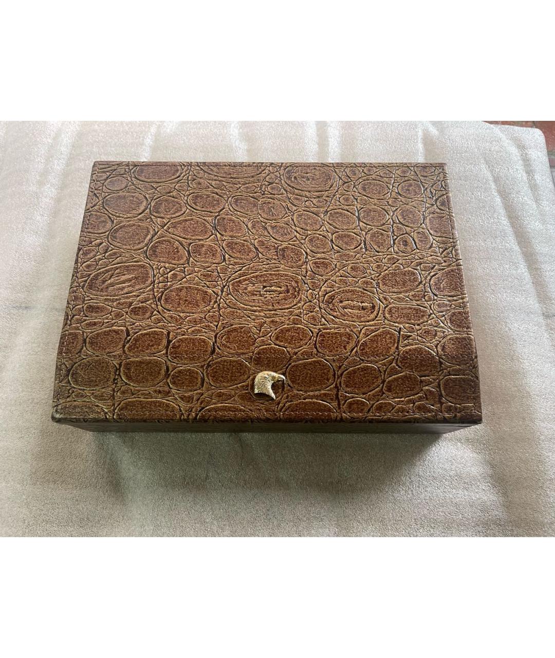 STEFANO RICCI Коричневая косметичка из экзотической кожи, фото 9