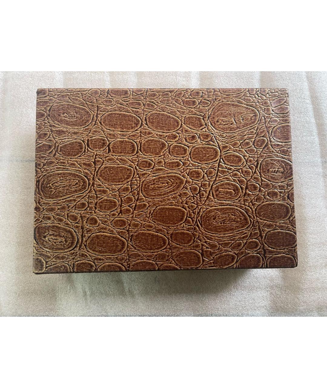 STEFANO RICCI Коричневая косметичка из экзотической кожи, фото 3