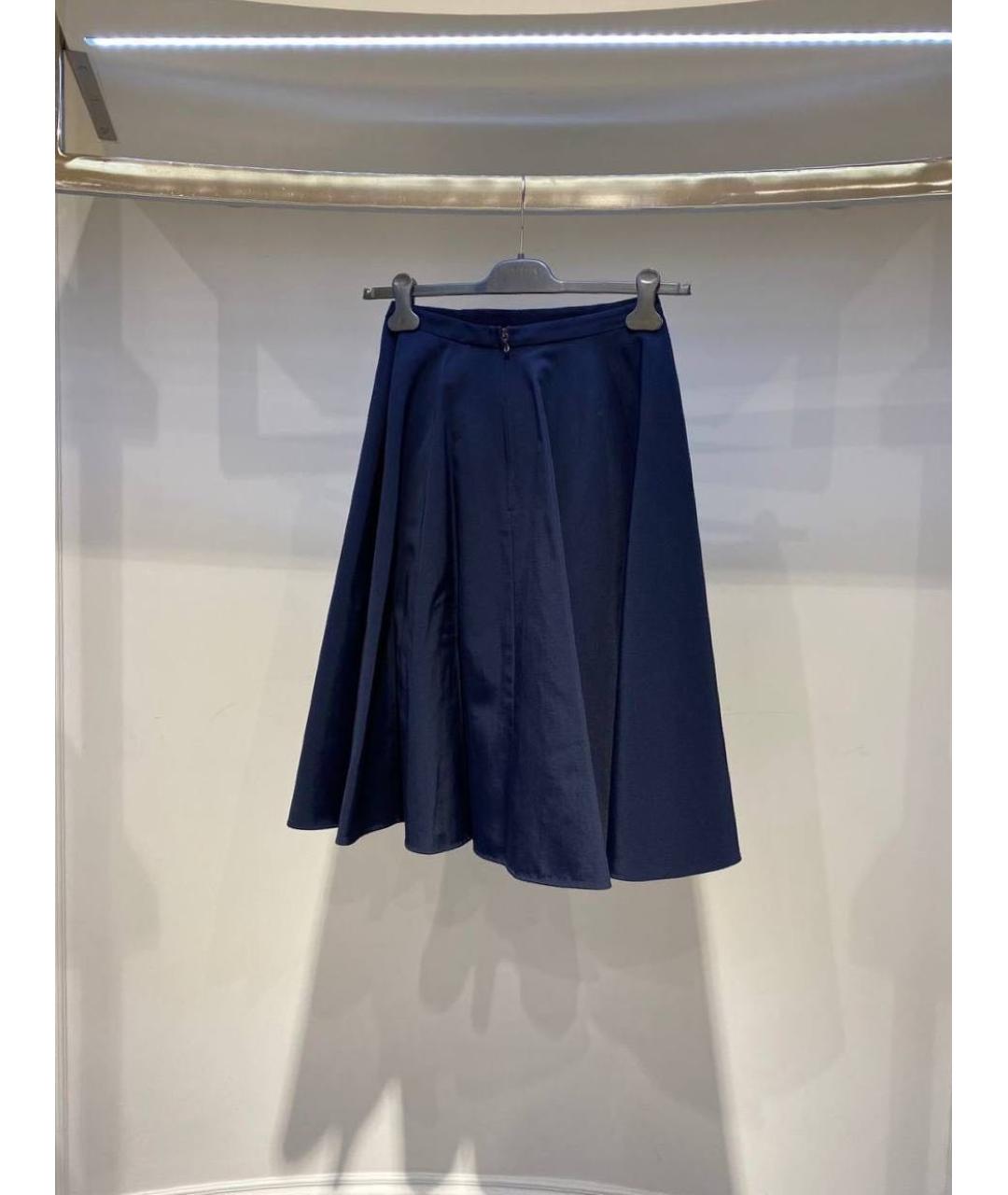 LANVIN Темно-синяя юбка миди, фото 2