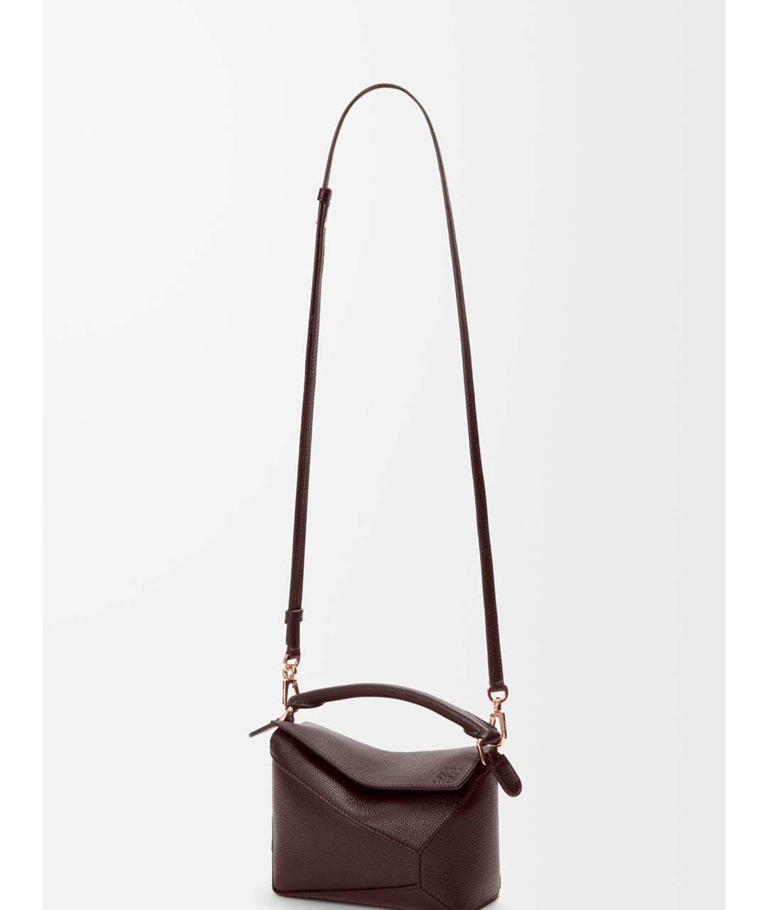 LOEWE Коричневая кожаная сумка через плечо, фото 3