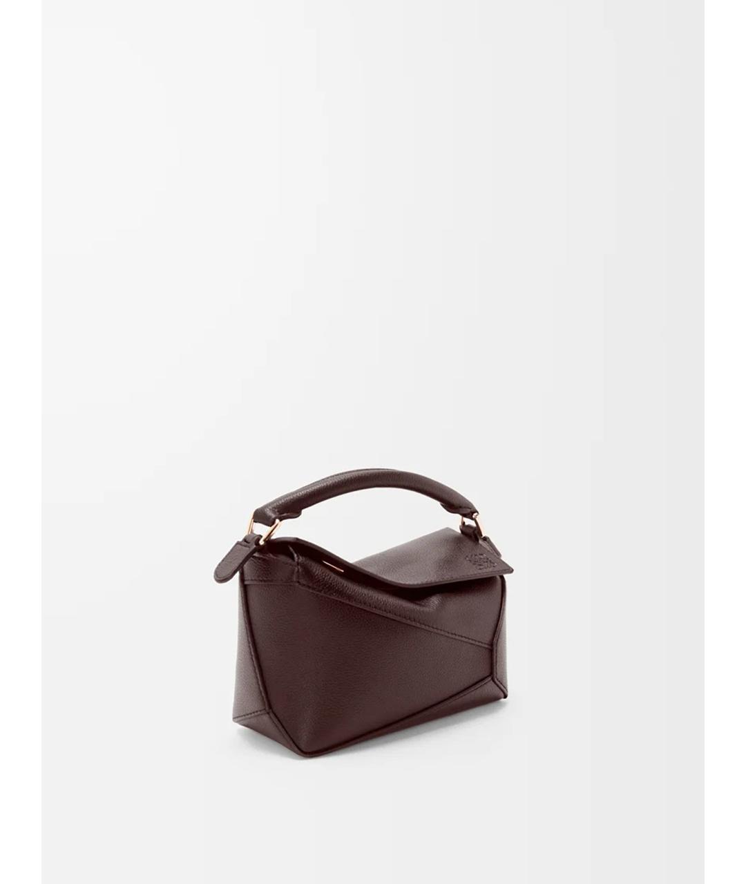 LOEWE Коричневая кожаная сумка через плечо, фото 2