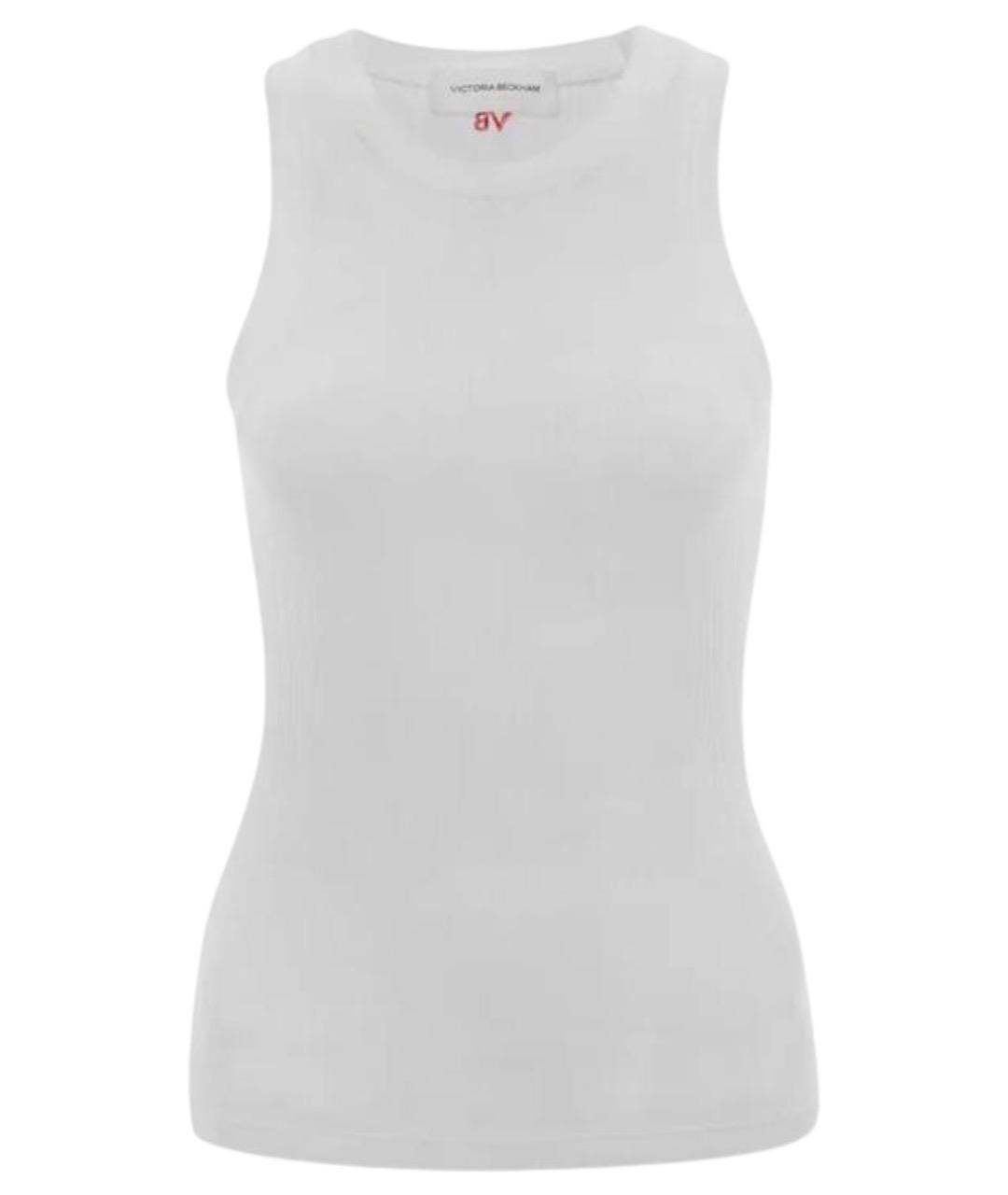 VICTORIA BECKHAM Белая хлопковая майка, фото 1