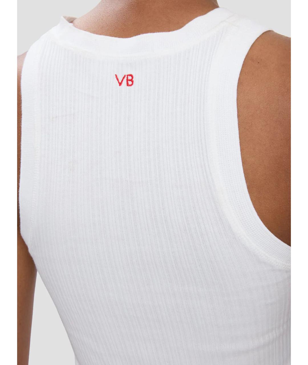 VICTORIA BECKHAM Белая хлопковая майка, фото 5