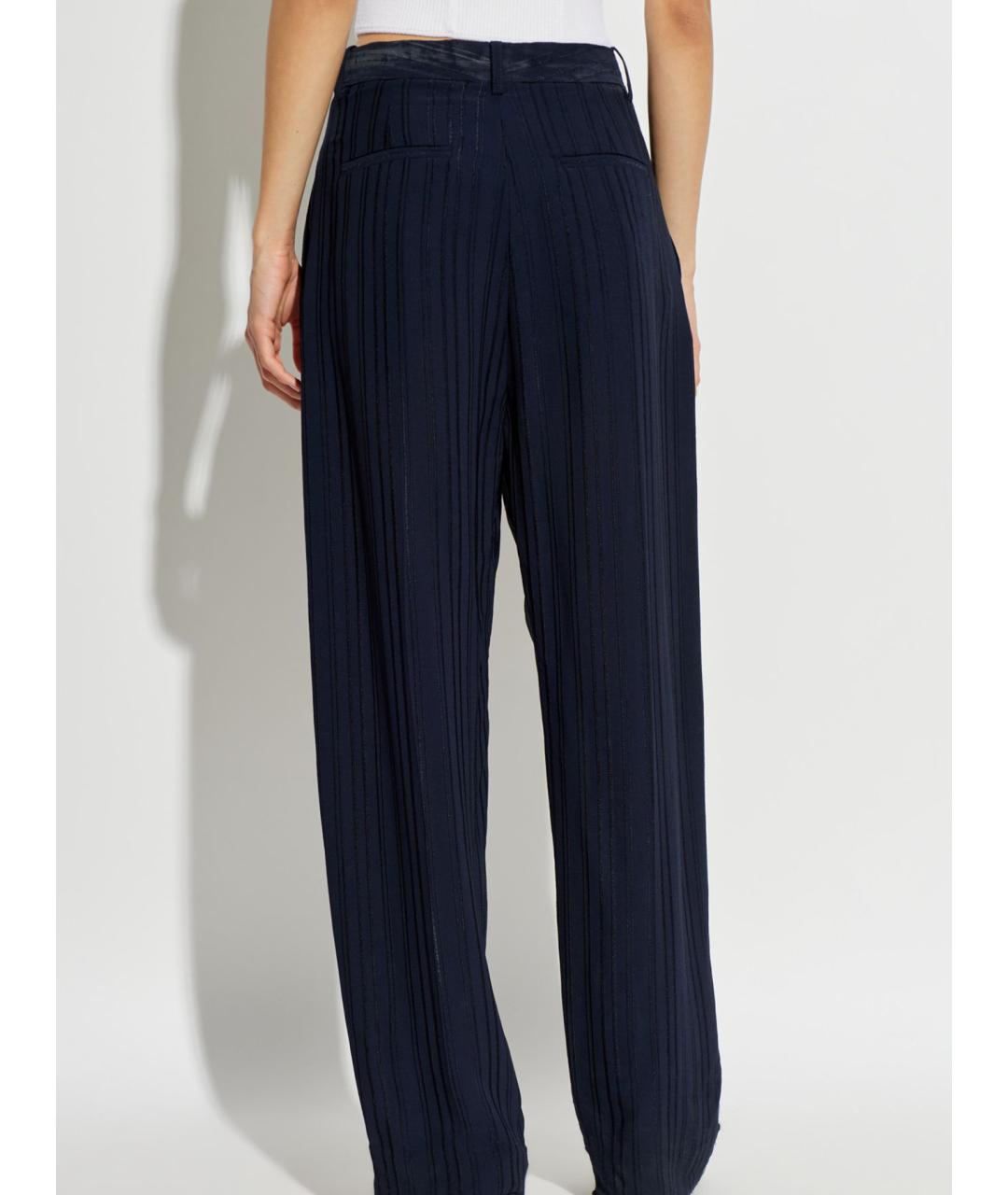 VICTORIA BECKHAM Черные вискозные брюки широкие, фото 4