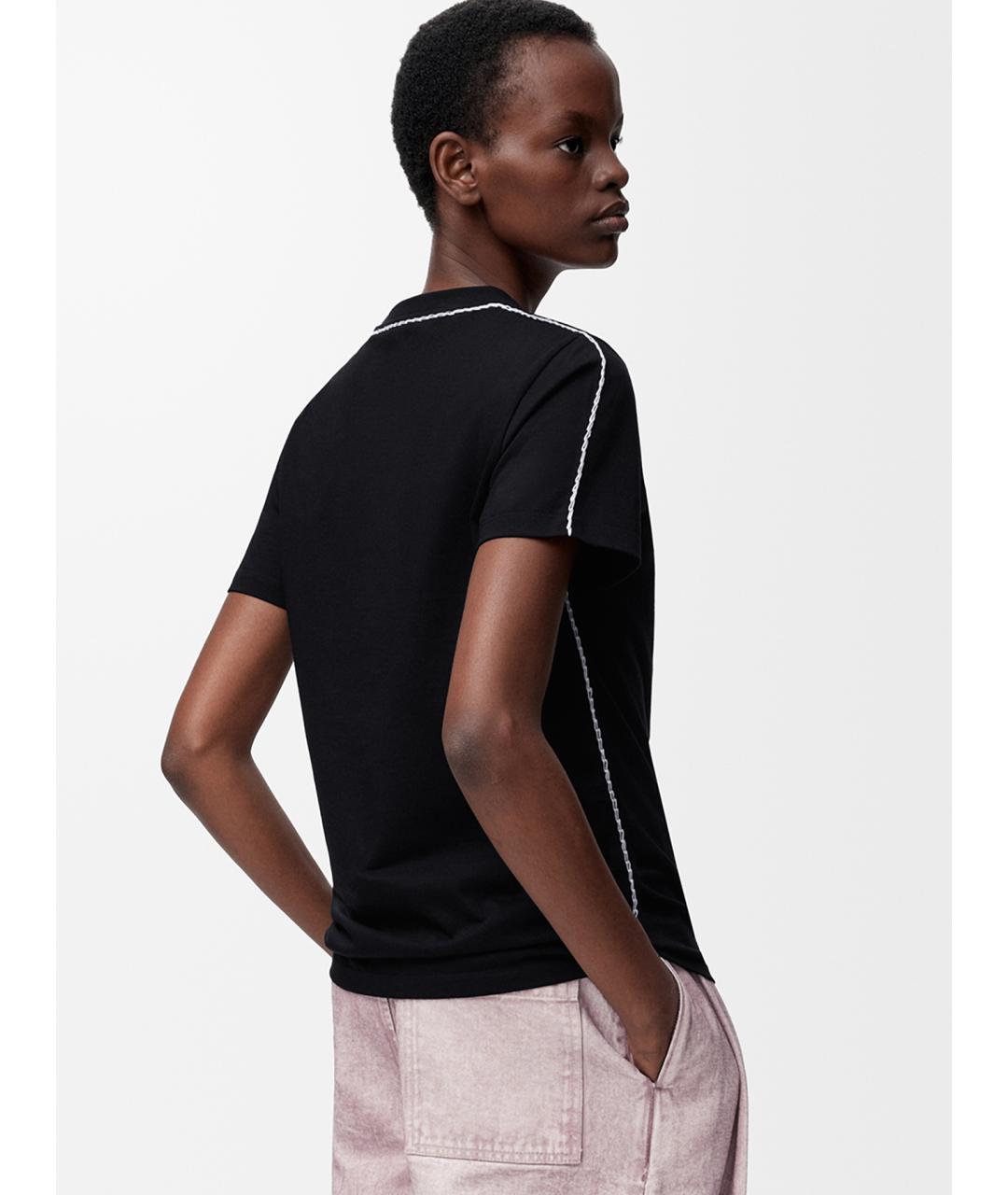 LOEWE Темно-синяя хлопковая футболка, фото 4