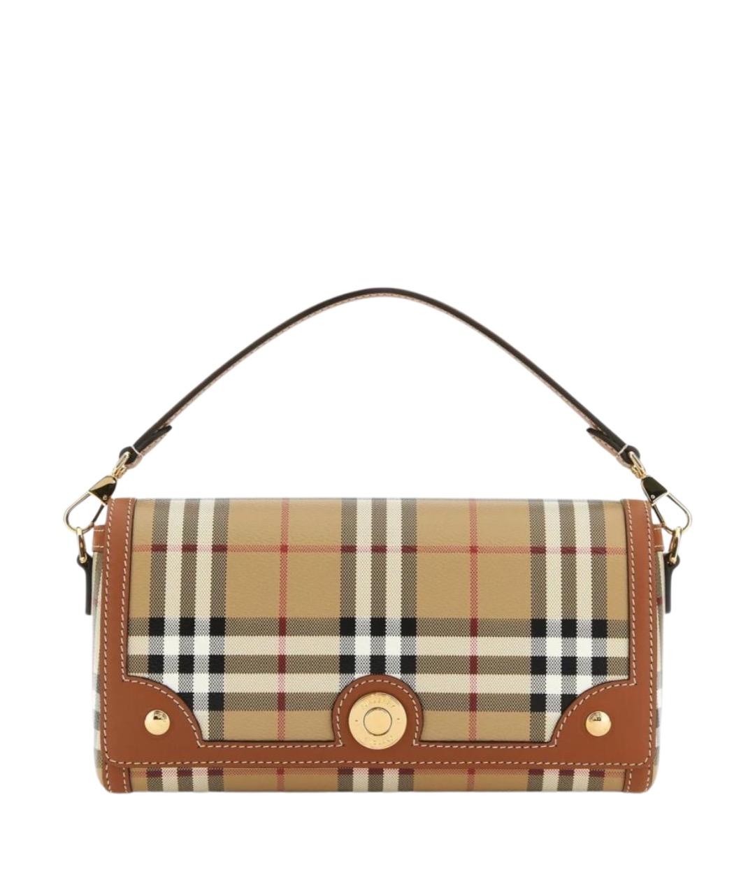 BURBERRY Бежевая сумка через плечо из искусственной кожи, фото 1