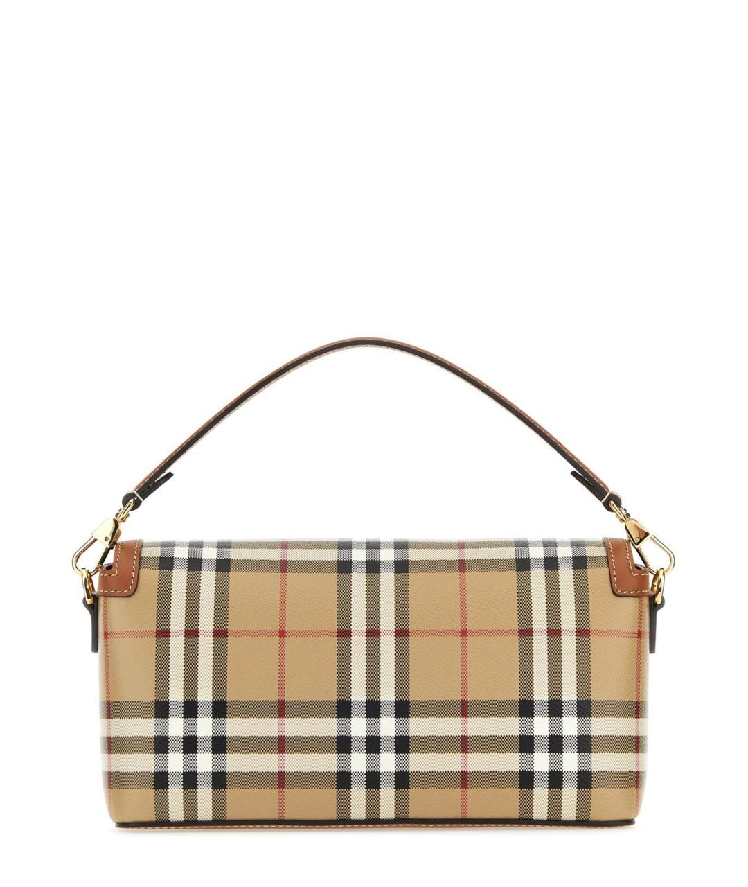 BURBERRY Бежевая сумка через плечо из искусственной кожи, фото 3