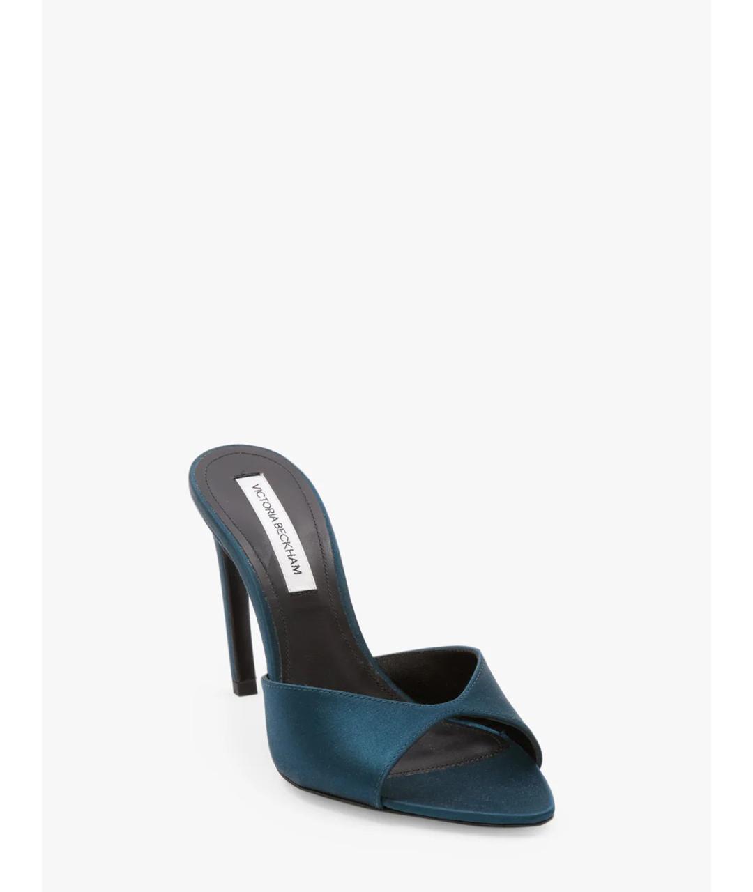 VICTORIA BECKHAM Синие текстильные босоножки, фото 2