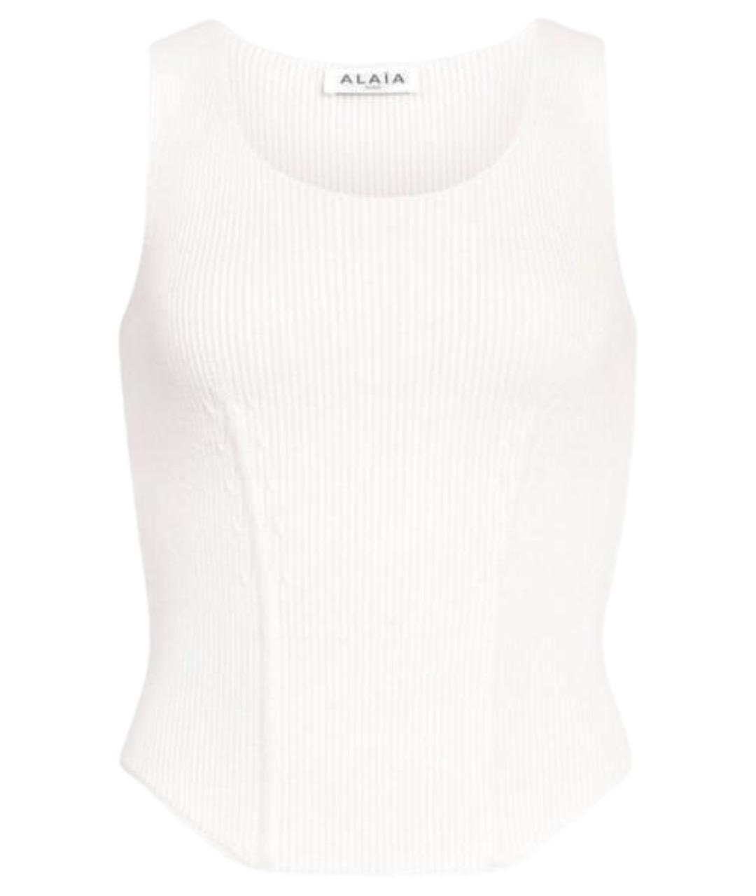 ALAIA Белая шерстяная майка, фото 1