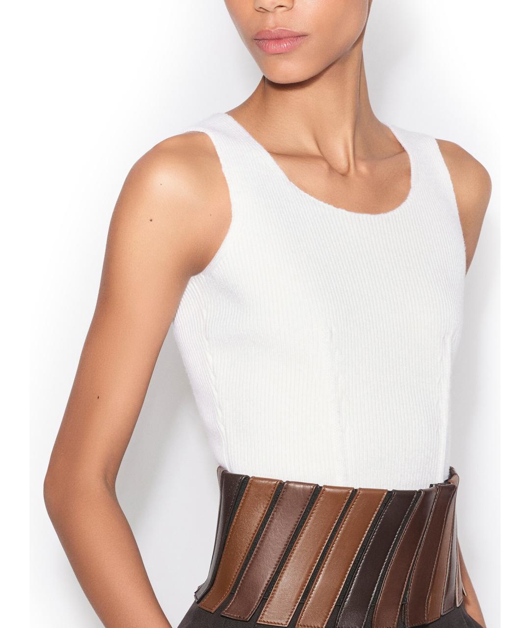 ALAIA Белая шерстяная майка, фото 3