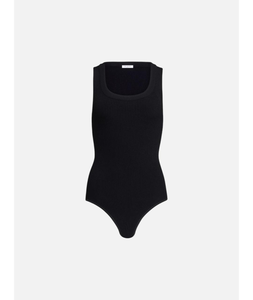 ALAIA Черная вискозная майка, фото 3